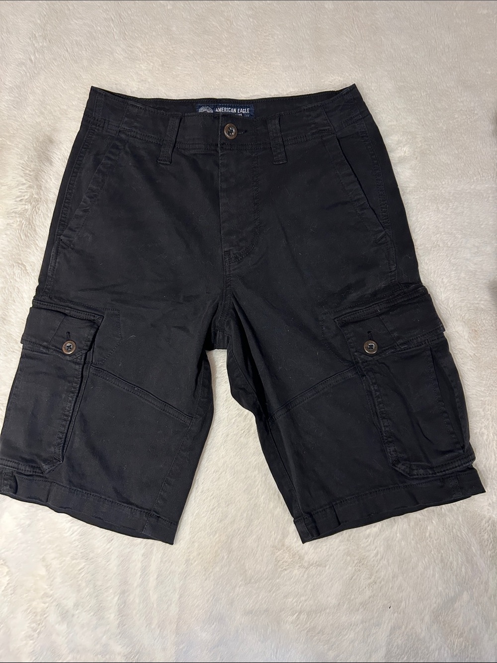 American Eagle Outfitters Men's Black Cargo Shorts